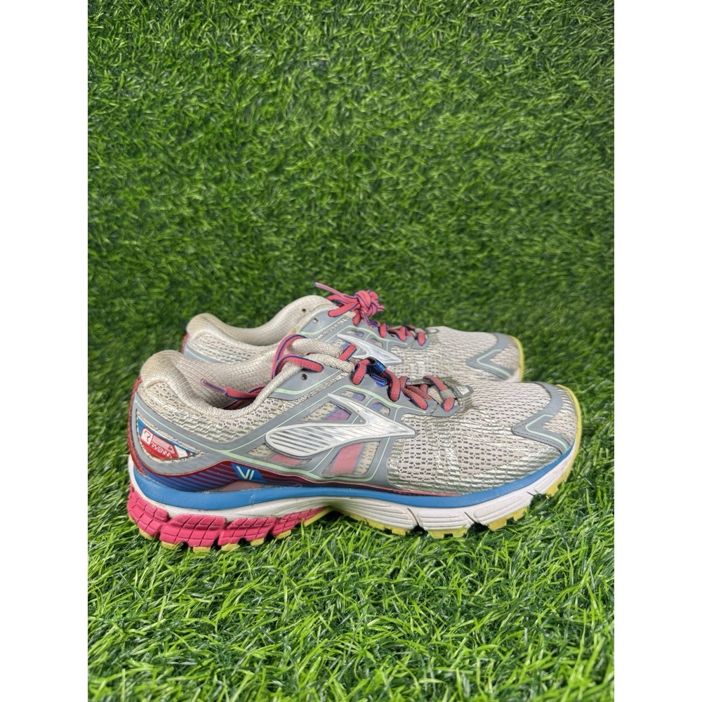 BROOKS Ravenna 6 Womens Raspberry/White/Green Running Shoes 1201821B157 Sz 9.5